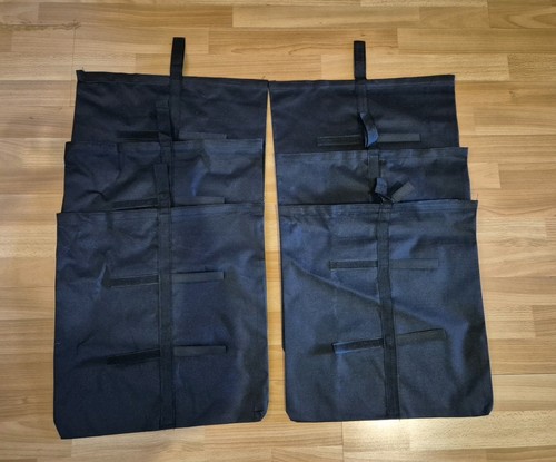 Six heavy duty - black, sandbags