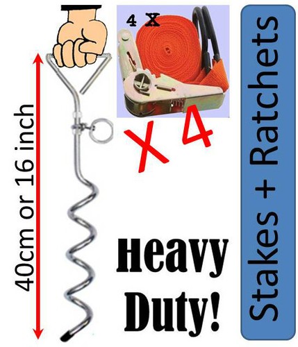 Set ground anchors with - 4,